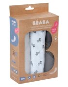 BEABA Set 3 museline bumbac organic 70x70 cm savana grey