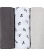 BEABA Set 3 museline bumbac organic 70x70 cm savana grey