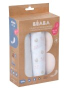 BEABA Set 3 museline bumbac organic 70x70 cm swan pink