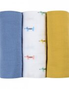 BEABA Set 3 museline bumbac organic 70x70 cm teckel beige