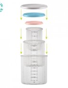 BEABA Set 3 recipiente ermetice din Tritan 120240420ml gri