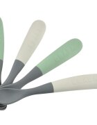 BEABA Set 4 lingurite silicon +4 luni Bicolor Mineral