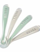 BEABA Set 4 lingurite silicon +4 luni Sage Green