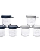 BEABA Set 6 recipiente sticla 250 ml bleumarin