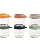 BEABA Set 6 recipiente sticla 250 ml Sunrise Colormix