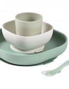 BEABA Set de masa din silicon 4 piese Sage green misty green