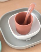 BEABA Set de masa din silicon 4 piese Terracotta