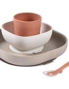 BEABA Set de masa din silicon 4 piese Terracotta