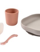BEABA Set de masa din silicon 4 piese Terracotta Gazelle