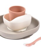 BEABA Set de masa din silicon 4 piese Terracotta Gazelle