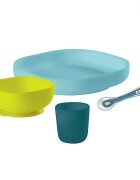 BEABA Set de masa silicon 4 piese bleu