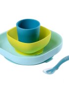 BEABA Set de masa silicon 4 piese bleu