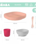 BEABA Set de masa silicon 4 piese roz