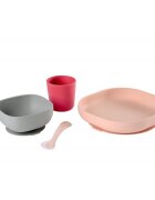 BEABA Set de masa silicon 4 piese roz
