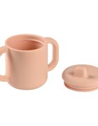 BEABA Set de masa silicon cu cana Old Pink