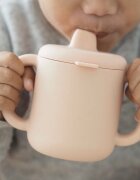 BEABA Set de masa silicon cu cana Old Pink