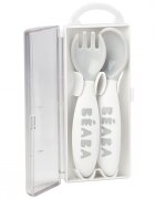 BEABA Set lingurita si furculita ergonomica Gri