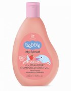 Bebble Gel de dus si sampon 2in1 pentru copii My Friend cu aroma de Capsuni cu vitamina B3 panthenol cantitate 250 ml
