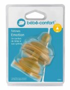 BEBE CONFORT Set 2 tetine latex Emotion S1 0-12 luni