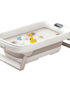 Bebe Royal Cadita pliabila Beberoyal Little Joy Confort cu termometru digital si dop de scurgere
