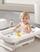 Bebe Royal Cadita pliabila Beberoyal Little Joy Confort cu termometru digital si dop de scurgere
