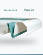 Bebe Royal Cadita pliabila pentru bebelusi Beberoyal Turcoaz 81 cm cu termometru digital si dop de scurgere