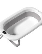 Bebe Royal Cadita pliabila pentru bebelusi Gri 76 cm cu termometru digital si dop de scurgere