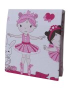Bebe Royal Cearceaf din bumbac pentru saltea 120x60 cm Dancing Girls Roz Beberoyal