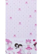 Bebe Royal Cearceaf din bumbac pentru saltea 120x60 cm Dancing Girls Roz Beberoyal