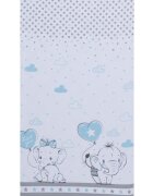 Bebe Royal Cearceaf din bumbac pentru saltea 120x60 cm Elefant cu balon inima Beberoyal