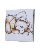 Bebe Royal Cearceaf din bumbac pentru saltea 120x60 cm Teddy BearHearts Alb
