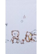Bebe Royal Cearceaf din bumbac pentru saltea 120x60 cm Teddy BearHearts Alb