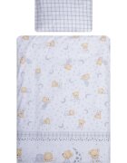 Bebe Royal Lenjerie din bumbac cu 6 piese pentru saltea 120x60 cm Beberoyal Bear Dreams Alb