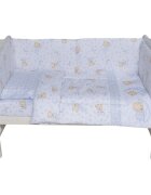 Bebe Royal Lenjerie din bumbac cu 6 piese pentru saltea 120x60 cm Beberoyal Bear Dreams Alb