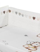 Bebe Royal Lenjerie patut cu 3 piese 120x60 cm Ursuleti cu inimioare