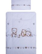 Bebe Royal Lenjerie patut cu 5 piese 120x60 cm Ursuleti cu inimioare