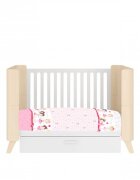 Bebe Royal Lenjerie patut cu 7 piese 120x60 cm balerine pe roz 081