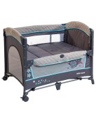Bebe Royal Patut pliabil cu 2 nivele si laterala culisanta Dreaming Bear albastru