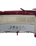 Bebe Royal Patut pliabil Little Friend Rosu pliabil cu masuta de infasat usita cu fermoar roti cu sistem de blocare geanta de transport