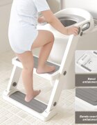 Bebe Royal Reductor pentru toaleta cu scarita Beberoyal Little Joy Basic AlbGri