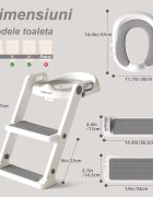 Bebe Royal Reductor pentru toaleta cu scarita Beberoyal Little Joy Basic AlbGri