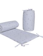 Bebe Royal Set 2 aparatori laterale din bumbac pentru patut 120x60 cm Beberoyal Safari Friends