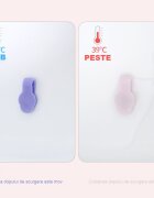 Bebe Royal Set cadita pliabila 81 cm Beberoyal Roz cu termometru digital dop de scurgere si suport textil universal