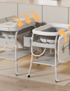 Bebe Royal Set de baie 2 in 1 Beberoyal Little Joy masa de infasat cu cadita pliabila termometru digital TouchMe si inaltime reglabila