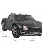 Bentley Masinuta electrica pentru copii EXP 12 negru 70w cu telecomanda deschidere usi lumini scaun piele si roti din spuma Eva