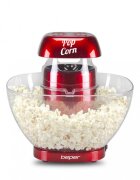 Beper Masina de floricele cu aer cald P101CUD052 1200W Pana la 80 g de porumb Bol incorporat Rou