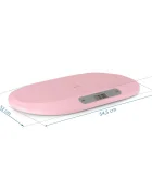 Berdsen Cantar electronic pentru bebelusi Roz cu unitati de masura multipleecran LCDcapacitate maxima 20kgforma ergonomicfunctie Hold indicator baterie descarcata