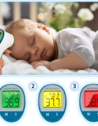 Berdsen Termometru Non contact cu Infrarosu Albafisaj al temperaturii in trei culoriafisaj LCD usor de cititavertizare audiomaner ergonomicTimp de masurare-1 secundaMemorie 30 de masuratori cu inregistrare data si ora