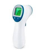 Berdsen Termometru Non contact cu Infrarosu Albafisaj al temperaturii in trei culoriafisaj LCD usor de cititavertizare audiomaner ergonomicTimp de masurare-1 secundaMemorie 30 de masuratori cu inregistrare data si ora