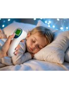 Berdsen Termometru Non contact cu Infrarosu Albafisaj al temperaturii in trei culoriafisaj LCD usor de cititavertizare audiomaner ergonomicTimp de masurare-1 secundaMemorie 30 de masuratori cu inregistrare data si ora